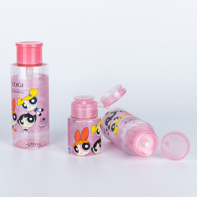 200ml 500ml 고급 PET 피부 관리 포장 손톱 롤러 제거 펌프 분배 병