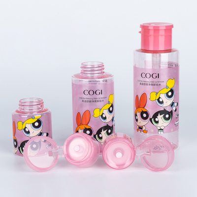 200ml 500ml 고급 PET 피부 관리 포장 손톱 롤러 제거 펌프 분배 병