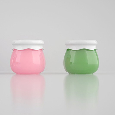 작은 얼굴 크림 병용 플라스틱 캡 10ml 아크릴 화장품 포장