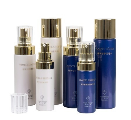 40ml PET 컬러 재료 아크릴 캡과 고급 화장품 포장과 함께 화장품 병