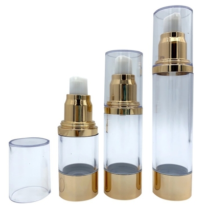 PP 재료 15ml 30ml 50ml 스크린 프린팅 개인 관리용 공기 없는 펌프 병