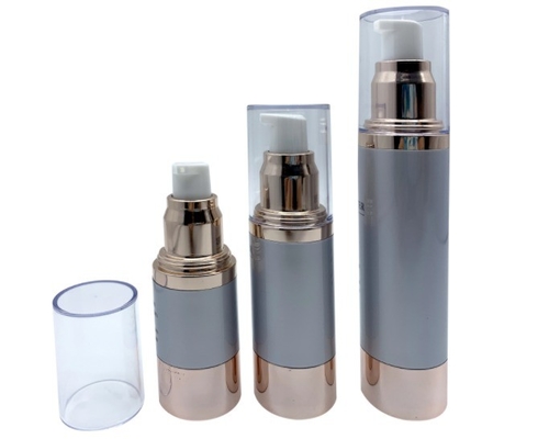 PP 재료 15ml 30ml 50ml 스크린 프린팅 개인 관리용 공기 없는 펌프 병