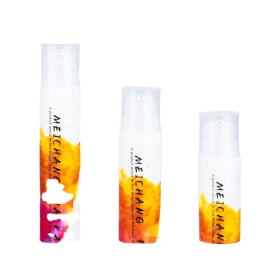 5ml 10ml 15ml PP 흰색 공기 없는 로션 펌프 병