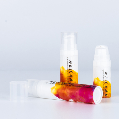 5ml 10ml 15ml PP 흰색 공기 없는 로션 펌프 병